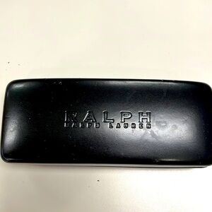 Ralph Lauren thick styled hard eyewear case with new cleaning cloth, size large